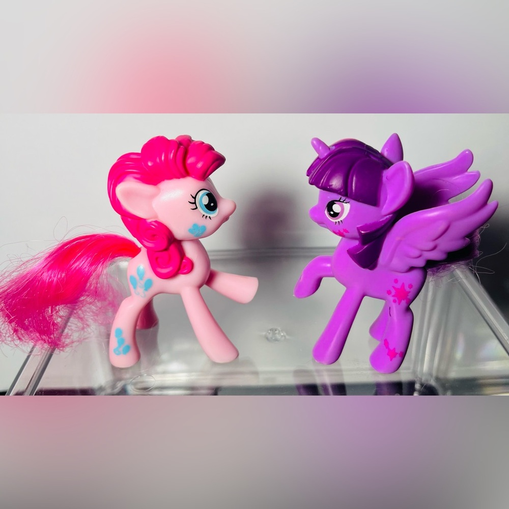 2015 My Little Pony G4 Pinkie Pie/Twilight Sparkles 3” McDonalds Happy Meal Toys